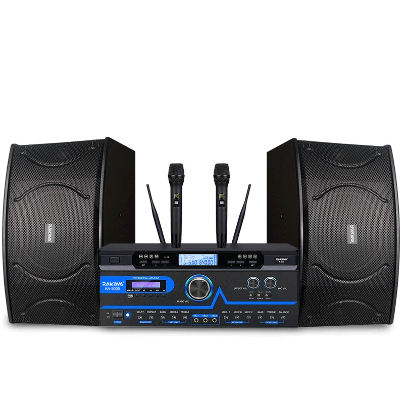 RAKAVA卡包音响全套家用商用会议设备卡拉ok功放专业K歌点歌机设