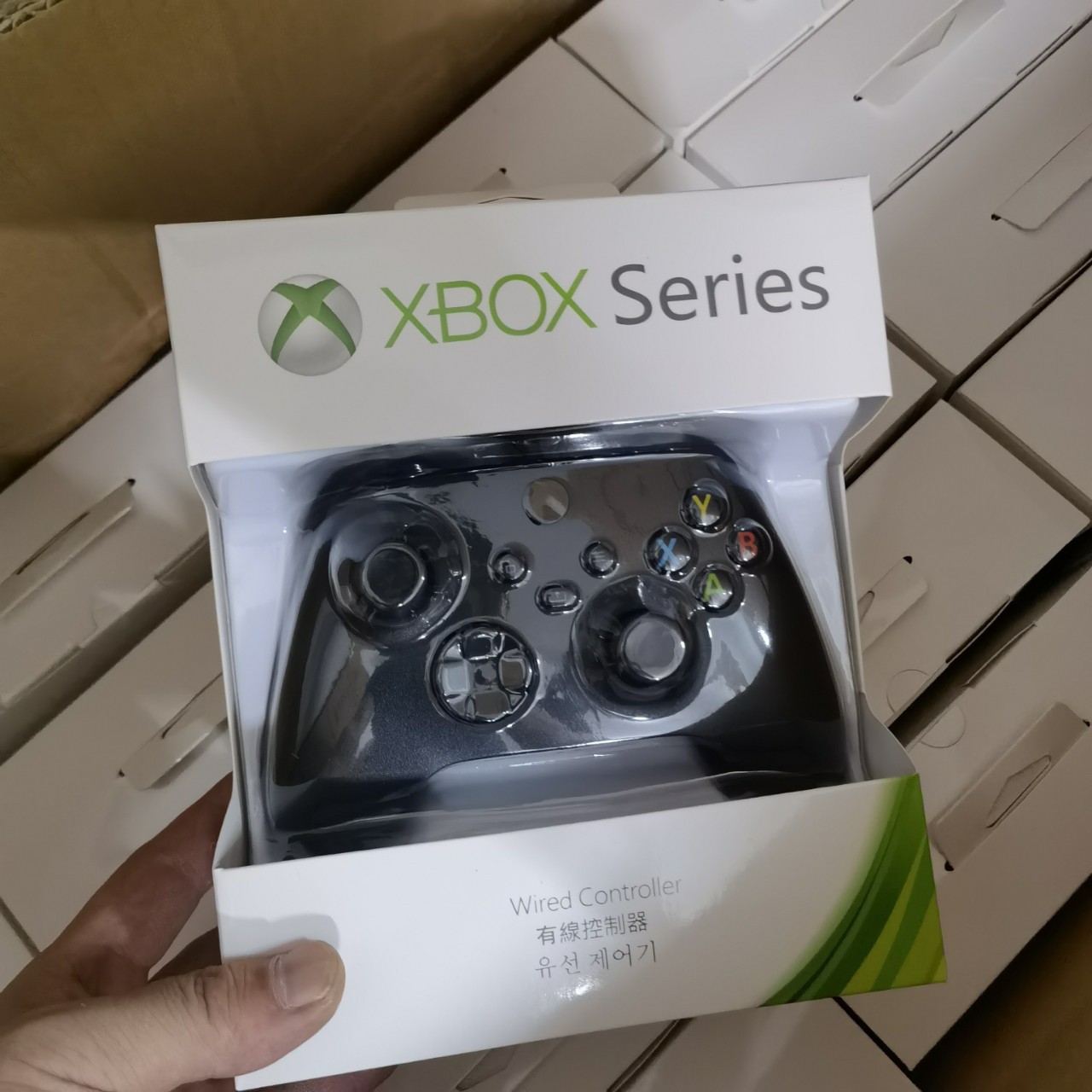 热销款PC-xboxseries有线游戏手柄series有线震动pc电脑手柄盒装